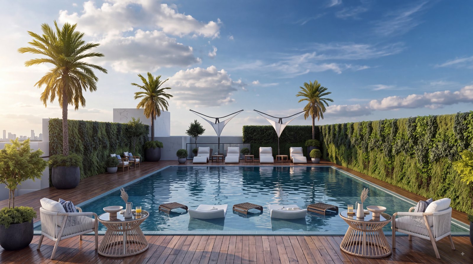 Rooftop pool at a Valores residence